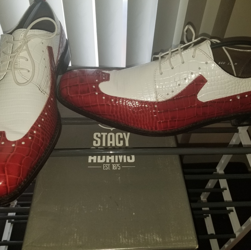 Stacy Adams,  Size 12 , Red and White